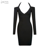 Halter Long Sleeve Sexy Women Dress