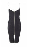 Apricot Spaghetti Strap V-Neck Dress