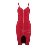 Apricot Spaghetti Strap V-Neck Dress