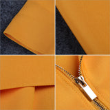 Sexy Off The Shoulder Short Sleeve Zipper Front Both Side Dress