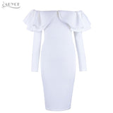 Long Sleeve Patchwork Ruffles Dress