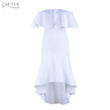 Slash Neck Patchwork Ruffles Dress
