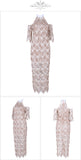 Sequins Embellished Mesh Runway Dress