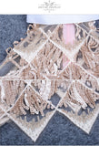 Sequins Embellished Mesh Runway Dress