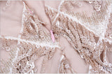Sequins Embellished Mesh Runway Dress