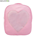PVC Transparent Love Heart Shape Candy Color Women Backpack