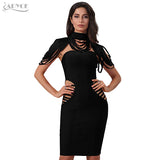 Hollow Out Sleeveless Mini Bodycon Bandage Dress