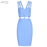 V Neck Sleeveless Vestidos Hollow Out Dress