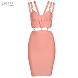 V Neck Sleeveless Vestidos Hollow Out Dress