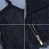 Spaghetti Strap Tassel Crop Tops&Pants Women Set
