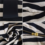 Striped Women 3 Pieces Sets Crop Tops&Pants&Jacket  Set