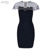 Sexy Beads Embellished Mini Dress