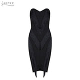 Strapless Tassel Knee Length Back Zipper Dress