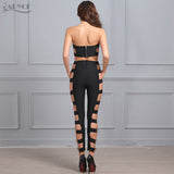 Hollow Out Short Top&Ankle Length Pants