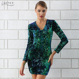 Sequins Embellished Runway Dress