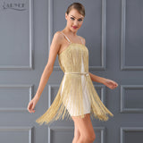 Mini  Sexy Fringe Tassel Embellished Women Dress
