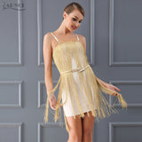 Mini  Sexy Fringe Tassel Embellished Women Dress