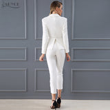 Long Sleeve Jacket&Pants 2 Two Pieces Women Set