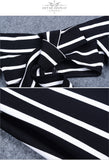 Striped Top & Jumpsuit Women Set