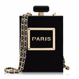 NATASSIE Women Clutch Acrylic Clutches Fashion Party Designer Perfume Bottle Shape Purses
