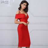 Deep V Neck Luxury Party Dress