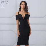 Deep V Neck Luxury Party Dress
