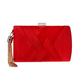 Metal Tassel Clutch With Chain Shoulder Classical Style Small Purse Day Evening Clutch Bags