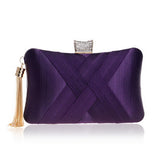 Metal Tassel Clutch With Chain Shoulder Classical Style Small Purse Day Evening Clutch Bags