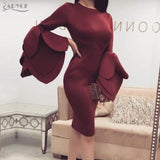 Vestido De Festa Sexy Spring Casual Black Bodycon Dress