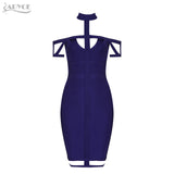 Royal blue Apricot Hollow Out Bodycon Dress