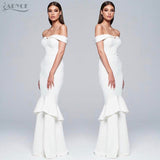 Chic Sexy White Slash Neck Long Dress