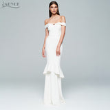 Chic Sexy White Slash Neck Long Dress
