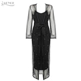 Coat&Dress Beading Mesh Lace Mid Women Set