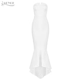 Chic Sexy White Strapless Ruffles Women Long Dress