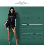 Black Tassels Sleeveless Jacket Lady Basic Coat