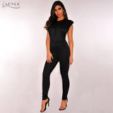 Beads Embellished Jumpsuit Sexy Backless Sleeveless Chain Jumpsuits