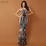 Sequins Mesh Fashion Sleeveless Hollow Out Dress