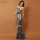 Sequins Mesh Fashion Sleeveless Hollow Out Dress