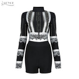 Beads Embellished Crop Tops&Pants Dress Set