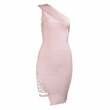Sleeveless One-Shoulder Sequined Sexy Night Out Party Dress