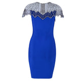 Sexy Beads Embellished Mini Dress