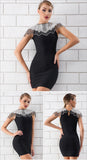 Sexy Beads Embellished Mini Dress