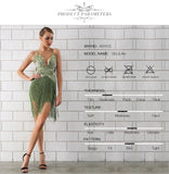 Sequins Tassel Fringe Mini Spaghetti Strap Dress