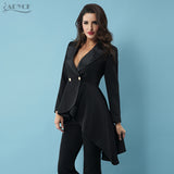 Casual Double Breasted Trench Black Long Sleeve Dovetail Skirt Style Pleated Long Style Women Coats