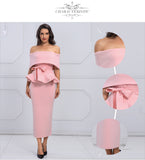Slash Neck Short Sleeve Dress