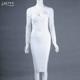 Long Sleeves Hollow Out Hot Cocktail Lace Dress