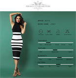 Midi Nude and White Striped Dress