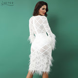 O Neck Hollow Out White Dress