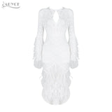 O Neck Hollow Out White Dress