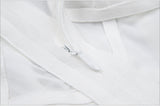 O Neck Hollow Out White Dress